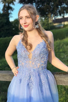 Load image into Gallery viewer, Blush A Line Spaghetti Straps Short Homecoming Dress with Criss Cross Back