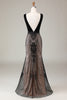 Load image into Gallery viewer, Sparkly Black Mermaid Long Prom Dress With Appliques