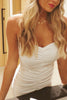 Load image into Gallery viewer, White Strapless Ruched Bodycon Midi Engagement Dress