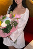Load image into Gallery viewer, Sparkly White Backless Sequins Ruched Mini Dress with Sleeves