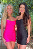 Load image into Gallery viewer, Rose Pink Lace Up Spaghetti Straps Short Homecoming Dress Pink Party Dress