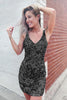 Load image into Gallery viewer, Glitter Blue Sequins Short Prom Dress Homecoming Party Dress