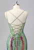 Load image into Gallery viewer, Dark Purple Spaghetti Straps Short Homecoming Dress with Sequins