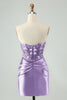 Load image into Gallery viewer, Sweetheart Royal Blue Bodycon Ruched Homecoming Dress mit Appliques