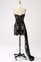 Load image into Gallery viewer, White Strapless Tight Corset Short Homecoming Dress with Lace-up Back