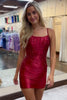Load image into Gallery viewer, Sparkly Dark Green Spaghetti Straps Bodycon Homecoming Dress