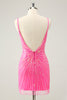 Load image into Gallery viewer, Bodycon Golden Spaghetti Straps Homecoming Dress with Sequins