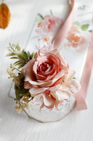 Load image into Gallery viewer, Elegant Blush Prom Wrist Corsage and Men‘s Boutonniere For Wedding Party