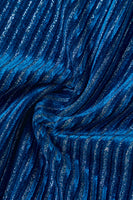 Load image into Gallery viewer, 2 Piece Ink Blue Stripe Notched Lapel Long Sleeves Women Prom Suits