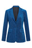 Load image into Gallery viewer, 2 Piece Ink Blue Stripe Notched Lapel Long Sleeves Women Prom Suits