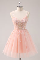 Load image into Gallery viewer, Royal Blue A-Line Spaghetti Straps Homecoming Dress with Appliques