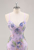 Load image into Gallery viewer, Sparkly Peacock Floral Mermaid Long Prom Beaded Dress with Sequins