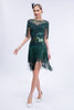 Load image into Gallery viewer, Round Neck Sparkly Grey Sequined Short 1920s Flapper Dress with Fringes