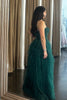 Load image into Gallery viewer, A Line Dark Green Sweetheart Tiered Long Prom Dress With Beading