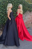Load image into Gallery viewer, Elegant Red A Line Satin Long Prom Dress with Bow