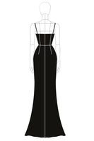 Load image into Gallery viewer, Sparkly Black Sequin Mermaid V-Neck Long Formal Dress