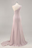 Load image into Gallery viewer, Khaki Mermaid One Shoulder Ruched Long Satin Formal Dress