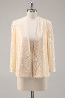 Load image into Gallery viewer, Floral Champagne Satin Mother of the Bride Dress with Sparkly Jacket