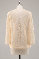 Load image into Gallery viewer, Floral Champagne Satin Mother of the Bride Dress with Sparkly Jacket