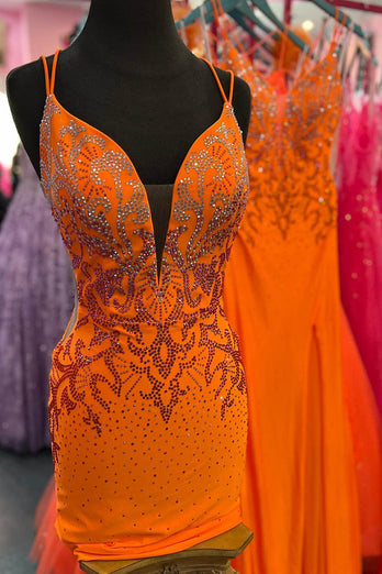 Sparkly Royal Blue Lace-Up Back Tight Homecoming Dress with Sequins