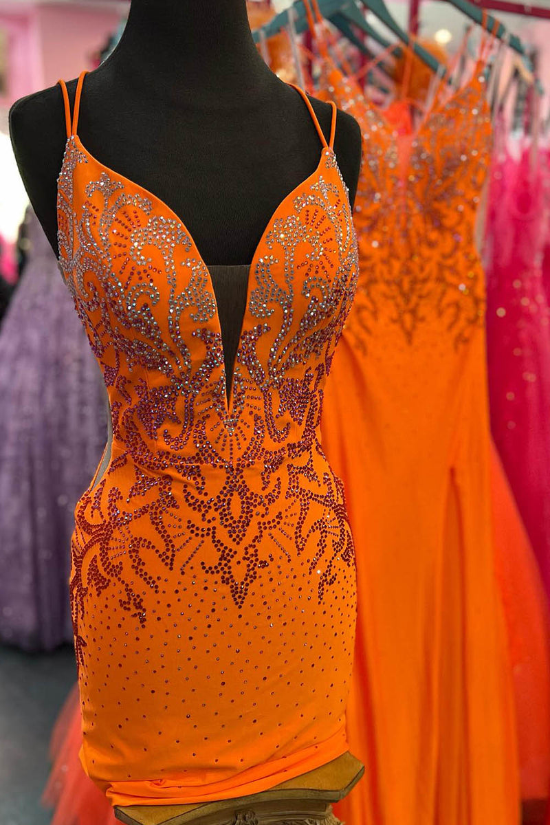 Load image into Gallery viewer, Sparkly Royal Blue Lace-Up Back Tight Homecoming Dress with Sequins