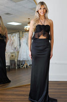 Load image into Gallery viewer, Fuchsia Halter Sheath Backess Long Prom Dress with Ruffles