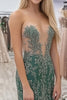 Load image into Gallery viewer, Agave Sparkly Sheath Strapless Prom Dress with Lace