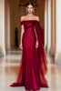 Load image into Gallery viewer, Cabernet Off the Shoulder Sheath Long Formal Dress