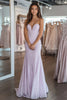 Load image into Gallery viewer, Lilac Lace Sheath Corset Strapless Long Prom Dress