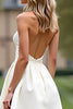 Load image into Gallery viewer, Strapless A Line Little White Dress