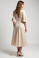 Load image into Gallery viewer, Chiffon Champagne A Line Long Mother of the Bride Dress