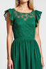 Load image into Gallery viewer, Scoop Dark Green Chiffon Long Mother of the Bride Dress
