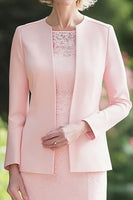 Load image into Gallery viewer, Pink Scoop Sheath 2-Piece Mother of the Bride Dress