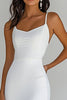 Load image into Gallery viewer, Chiffon Sheath White Spghetti Straps Graduation Dress