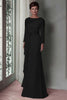 Load image into Gallery viewer, Elegant Blush Satin Sheath Mother of the Bride Dress with Long Sleeves