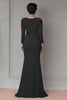 Load image into Gallery viewer, Elegant Blush Satin Sheath Mother of the Bride Dress with Long Sleeves