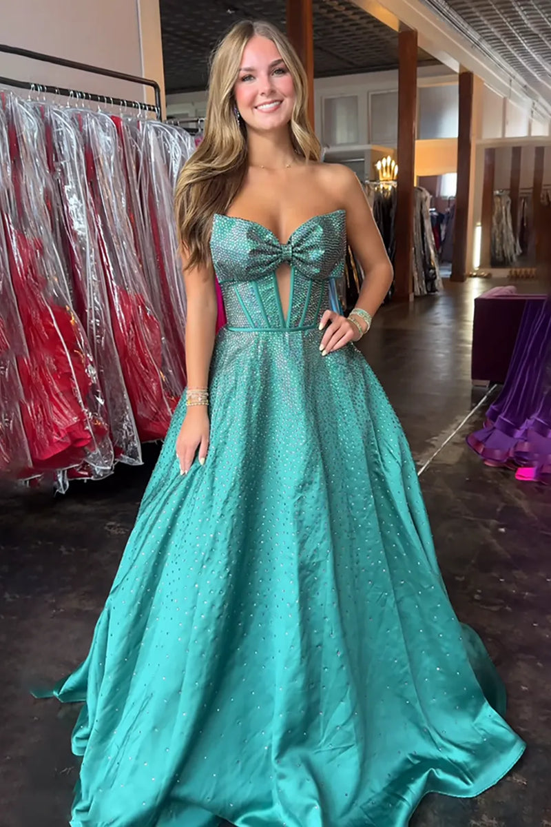 Load image into Gallery viewer, Sparkly Princess White Ball Gown Long Prom Dress with Beadings