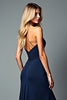 Load image into Gallery viewer, Navy Sweetheart Long Chiffon Formal Dress with Slit