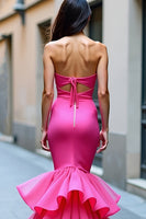 Load image into Gallery viewer, Mermaid Fuchsia Sweetheart Long Prom Dress