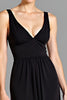 Load image into Gallery viewer, A Line Black V-Neck Long Backless Formal Dress