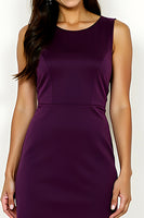 Load image into Gallery viewer, Purple Round Neck Sleeveless Knee Length Mother of the Bride Dress