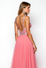 Load image into Gallery viewer, A Line Watermelon Chiffon Backless Long Prom Dress