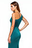 Load image into Gallery viewer, Peacock One Shoulder Bow Long Prom Dress