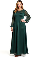 Load image into Gallery viewer, Pine A Line Long Sleeves Backless Mother of the Bride Dress with Lace