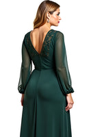 Load image into Gallery viewer, Pine A Line Long Sleeves Backless Mother of the Bride Dress with Lace