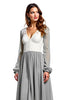 Load image into Gallery viewer, Chiffon Silver Ivory High-Low Bridesmaid Dress