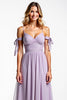 Load image into Gallery viewer, Spaghetti Straps Lilac Chiffon Long Bridesmaid Dress