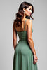 Load image into Gallery viewer, A Line Eucalyptus Ruched Long Bridesmaid Dress