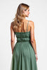 Load image into Gallery viewer, Eucalyptus Square Neck A Line Long Bridesmaid Dress with Slit