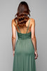 Load image into Gallery viewer, A Line Eucalyptus Backless Long Bridesmaid Dress